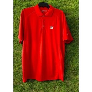 Clemson Tigers Nike Tour Performance Dri-Fit Men's Size Medium Orange Polo Shirt
